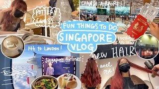 life in singapore 🇸🇬 | pottery class, 14h Singapore airlines flight vlog ✈️, red hair 👩🏻🦰