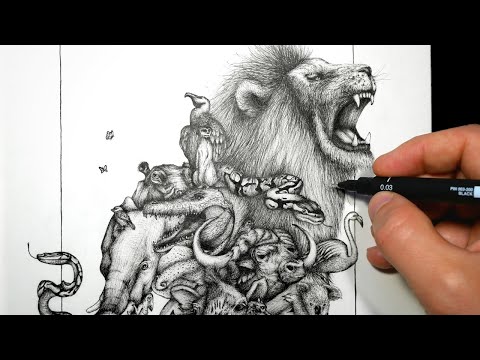 How to Draw Animals Like a PRO *realistic doodle art*