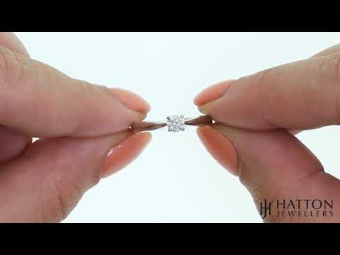 9ct White Gold 0.25ct Diamond Engagement Ring