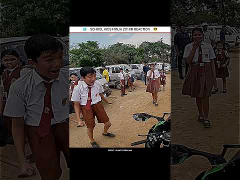 School Kids Ninja Zx10r Reaction 😎🥶#motovlog #viral #ytshorts #crash #school #kids #zx10r #reels