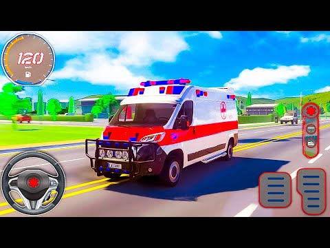 Ambulance Van Emergency Driving 2024 - 911 Helicopter Rescue Flight Simulator - Android GamePlay #3