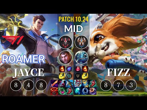 T1 Roamer Jayce vs Fizz Mid - KR Patch 10.24