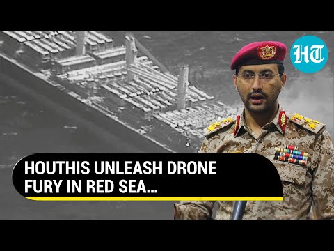Houthis Unleash Drones In Red Sea As Israel Invades Rafah; Merchant Vessel Attacked | Watch