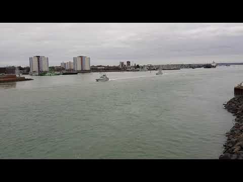 Hms Blazer and Hms Puncher departing HMNB Portsmouth
