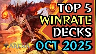 TOP 5 WINRATE DECKS FOR OCTOBER 2025 | MTG Arena | Standard | Through the Omenpaths