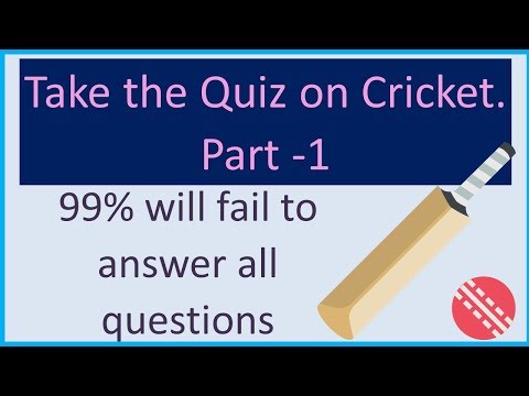 Quiz for Cricket fans. Part - 1