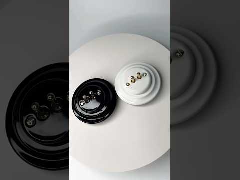 Ретро вимикачі керамічні тумблерні двоклавішні з керамічними рамками