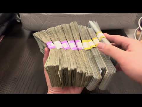 COUNTING MONEY $50,000 DOLLARS FOR MOTIVATION AND MANIFESTING $100’s BILLS ASMR