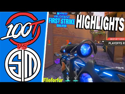 TSM vs 100T | HIGHLIGHTS | QUARTER FINAL | VALORANT FIRST STRIKE CLOSED QUALIFIERS BO3