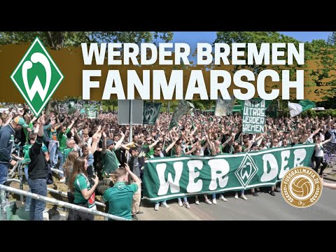 Werder Bremen FANMARSCH vor dem Aufstiegsfinale gegen Regensburg (15.05.2022)