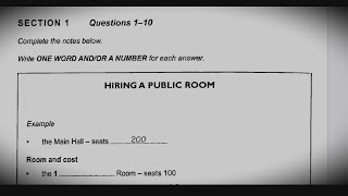 Hiring a Public Room ielts listening 720p | HD Audio