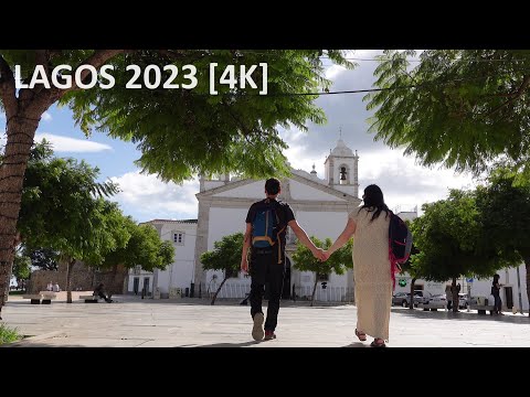 Portugal | Algarve | Lagos | Centro Histórico de Lagos, passeio marítimo de Lagos, Praia dos Estudantes [4K]