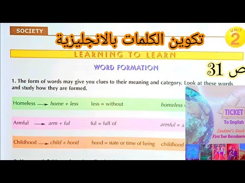 Ticket To English Unit 2 Word Formation p31