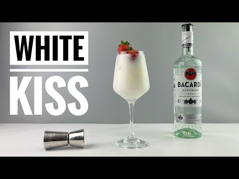 como hacer el coctel BESO BLANCO|| White Kiss|| coctel con Ron