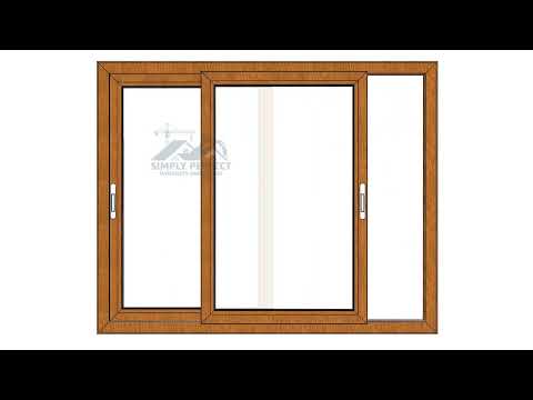 2 Track,2 Glass pannel Golden Oak