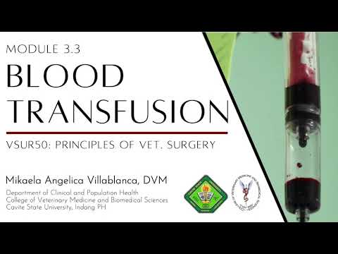 VSUR50 Module 3.3 Blood Transfusion