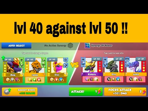 lvl 40 against lvl 50 || Dragon Mania legends