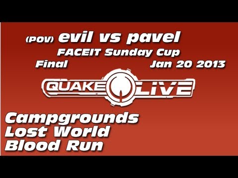 evil vs pavel - FACEIT Sunday Cup #16 Final [Jan 20 2013] (Quake Live Shoutcast)