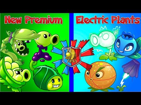 BATTLEZ Electric Plants vs New Premium Plants Gameplay Plants vs Zombies 2 New Update with Zombot