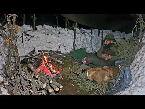 Extreme Winter Camping | 1 Meter Deep Snow Challenge