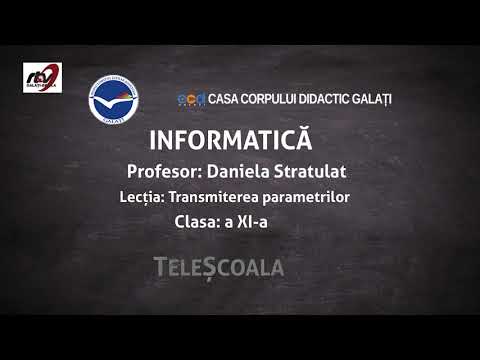 Informatică - Clasa a 11-a - Lecţia 4. Subprograme. Transmiterea parametrilor