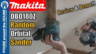 Makita random orbital sander DBO180Z REVIEW & DEMO. Makita LXT orbital sander full demonstration.