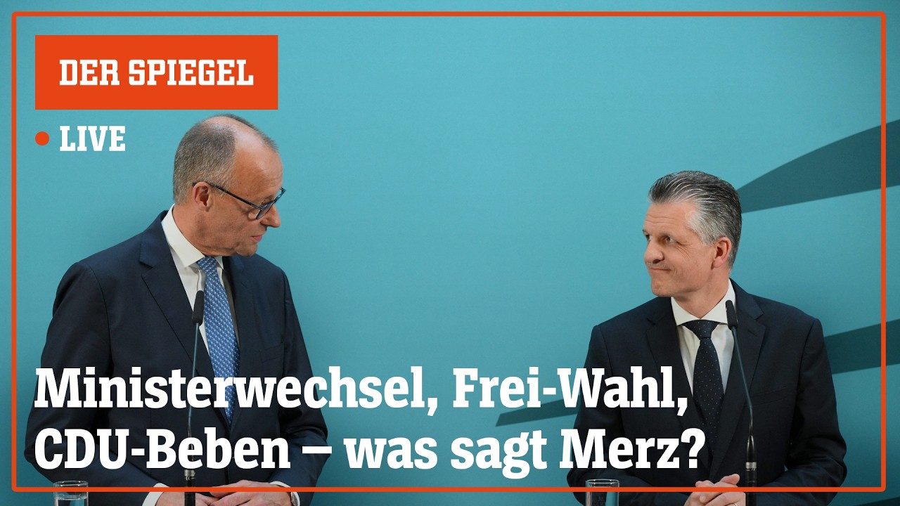 Livestream: Statement des Kanzlers nach CDU-Personalumbau | DER SPIEGEL
