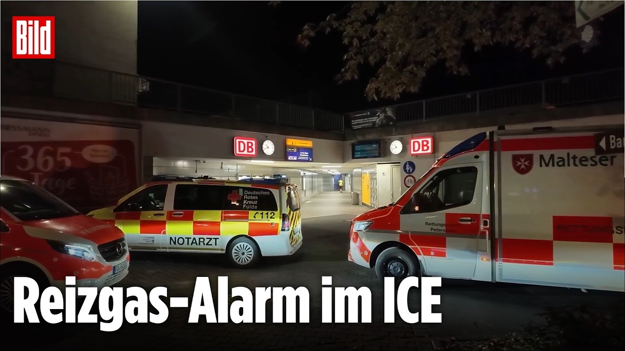 BAHNHOF FULDA: 15 Reisende von Reizstoff betroffen - Atemnot im ICE