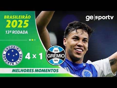 Gols e lances de Cruzeiro x Grêmio
