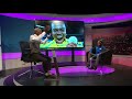 Thomas Mlambo chats to footballer Percy Tau