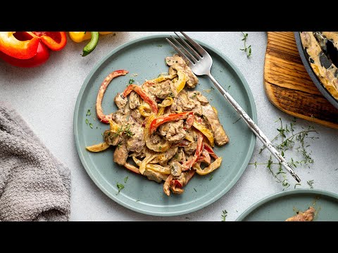Keto Steak Stir-fry Recipe [with Creamy Asiago Sauce]