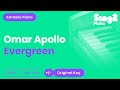 Omar Apollo - Evergreen (Karaoke Piano)