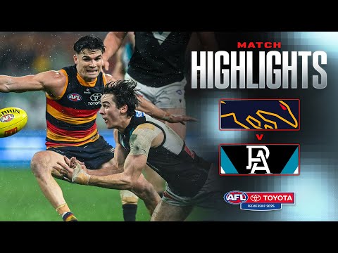 Adelaide v Port Adelaide Highlights | Round 20, 2025 | AFL