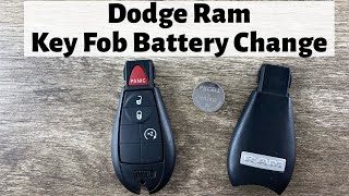 2013 - 2021 Dodge Ram Key Fob Battery Replacement - How To Remove Replace Change FOBIK Remote