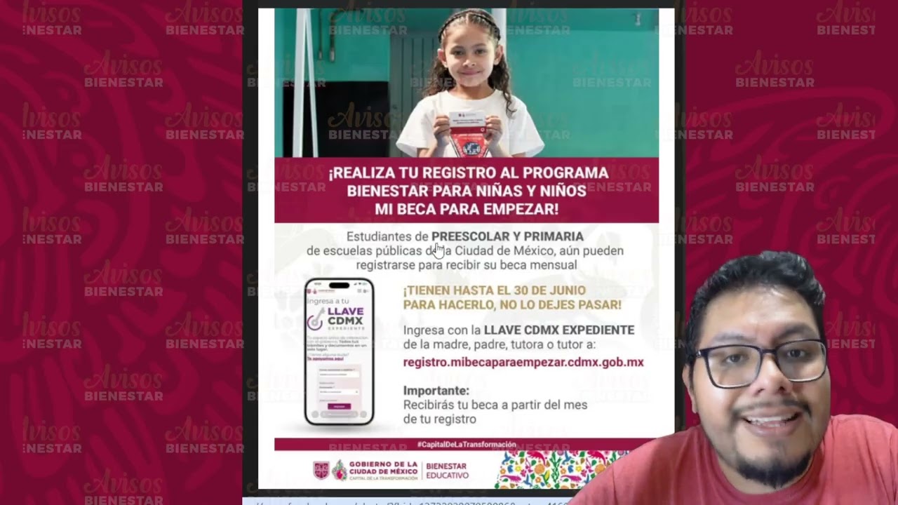¡ÚLTIMO DIA! para registrar a tu hija o hijo a mi beca beca para empezar