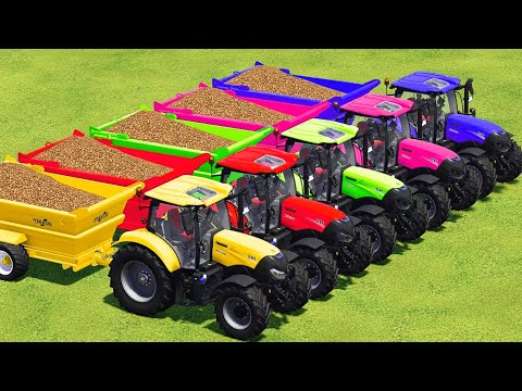 HARVESTING POTATOES,TRANSPORTING WITH LANDINI TRACTORS - Farming Simulator 2022