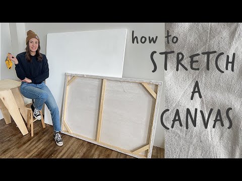 How to Build and Stretch a Large Canvas for Half the Price! | DIY Art & Design