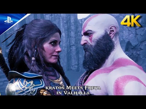 Kratos Meets Freya In Valhalla Scene - God Of War Ragnarok Valhalla PS5 4K 60FPS 2023