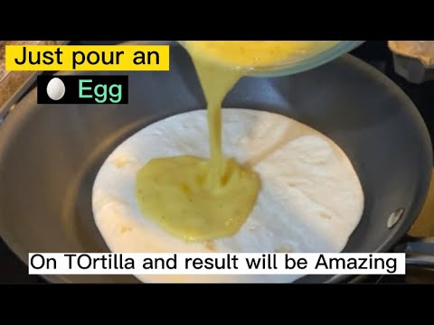 Just pour Egg on The top of Tortilla and Result will be Amazing/Keto egg Quesadillas