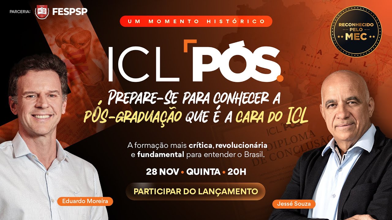 ICL PÓS - PREPARE-SE PARA CONHECER A PÓS-GRADUAÇÃO QUE É A CARA DO ICL - 28/11 ÀS 20h