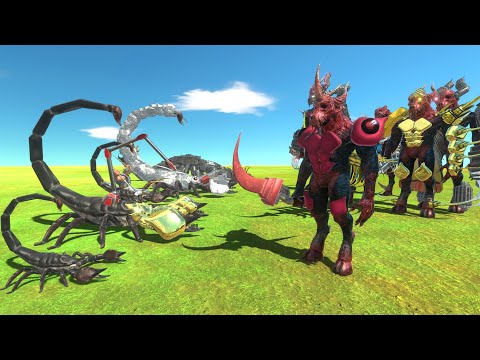 Scorpion War - Scorpion of Evolution VS Kozarog Team - Animal Revolt Battle Simulator