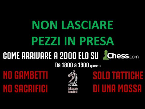 NON LASCIARE PEZZI IN PRESA! - Come arrivare a 2000 di ELO su CHESS. COM - da 1800 a 1900 (Parte 1)
