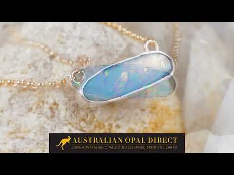 Colar de opala, colar de opala Austrália, pingente de colar de opala - Australian Opal Direct