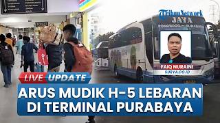 Lonjakan Penumpang Padati Terminal Purabaya H-5 Lebaran, 45.000 Pemudik Tinggalkan Surabaya