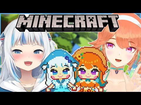 Gawr Gura Ch. hololive-EN - 【MINECRAFT】Cute building with Kiara !