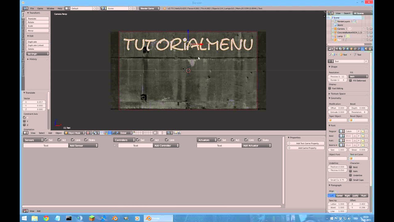 How to create a simple Menu in Blender #001 [ENG]