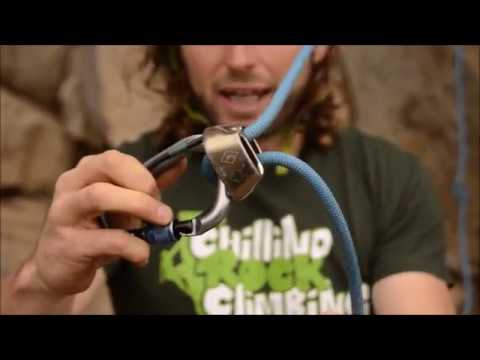 How to clip an ATC belay device  to rope and harness