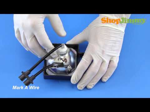 Sony XL-2200 DLP TV Lamp Bulb Replacement - Easy TV Repair How to Remove Bulb From Lamp Housing