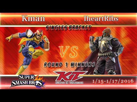 KiT2016 - Kman (Falcon) vs. IHeartRibs (Ganon) - WR1 - Smash 4 - Wii U