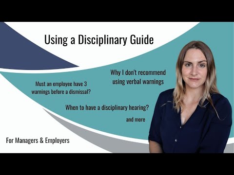 What type of disciplinary action to take - Using a guide